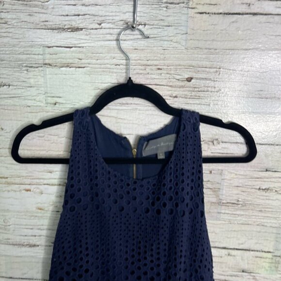 Anthropologie Sunday in Brooklyn blue eyelet dress size small - Picture 3 of 7